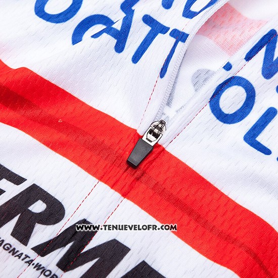 2019 Maillot Ciclismo Androni Giocattoli Orange et Blanc Manches Courtes et Cuissard